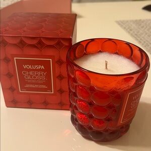 Voluspa Cherry Gloss Candle in Vibrant Red
